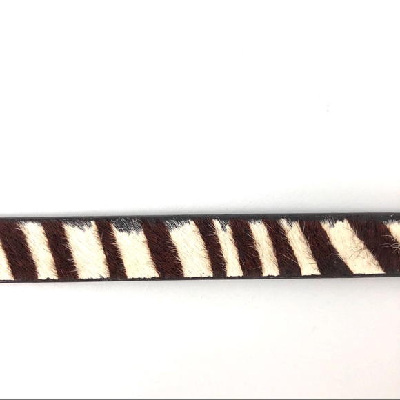 Loft Ann Taylor leather and calf hair zebra belt - Picture 6 of 8